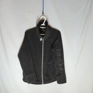 Calvin Klein Performance Size L Black Zip Up Fleece Jacket